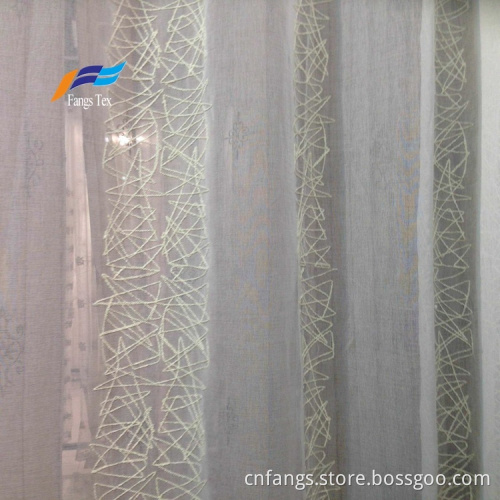 Voile Embroidery 100% Polyester Sound Proof Curtain